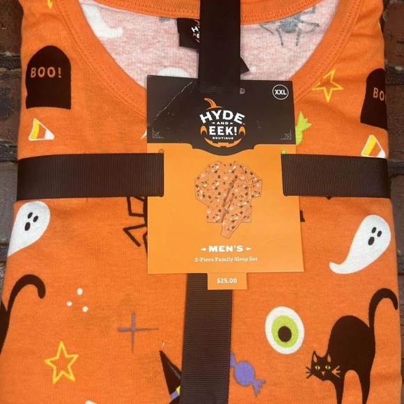 Men's Hyde & Eek Two Piece Halloween Cotton Sleep Set Pajama Set - Picture 2 of 3